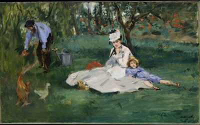 Postcard Story – The Monet Family in Their Garden at Argenteuil – Edouard Manet – 1874 – The Metropolitan Museum of Art