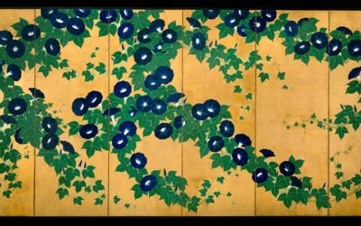 Postcard Stories – Morning Glories – Suzuki Kiitsu – Early 19th Century – The Metropolitan Museum of Art – Our Eyes Upon the Horizon & Details – A Thought Piece