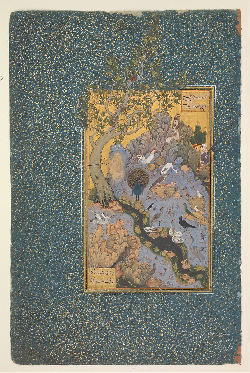 The Concourse of the Birds Folio 11r from a Mantiq al-Tayr